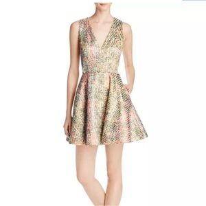Alice + Olivia Varita Metallic Dress Size 8
